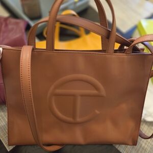 Brown Telfar Shopping Bag